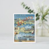 Vintage Antibes Mittelmeer Postkarte (Stehend Vorderseite)