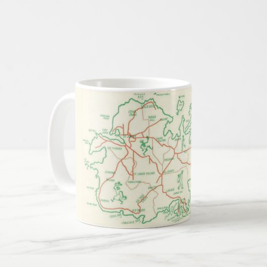 Vintage Antigua-Tasse Kaffeetasse (Vorderseite Links)