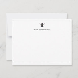 Vintage Antik Biene Elegante Schrift Personalized Mitteilungskarte