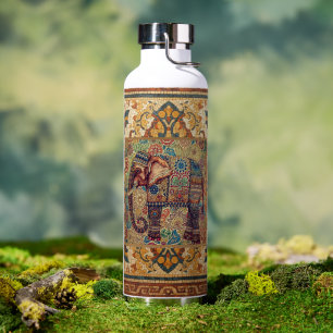 Vintage-, Antik-Elefanten-Motiv-Kunst Trinkflasche