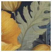 Vintage, antik gelbe Mohnstoffe Stoff (Nahaufnahme)