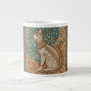 Vintage-, Antik-Katzenmotiv-Design-Kunst Jumbo-Tasse
