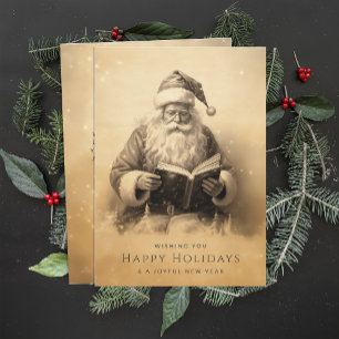 Vintage Antik Klassischer Weihnachtsmann Personali Feiertagskarte