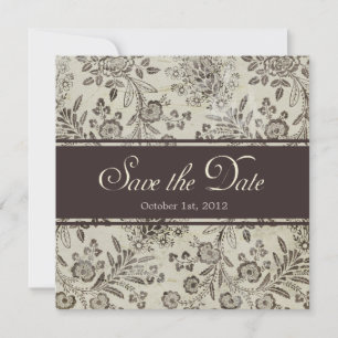 Vintage Antik Save the Date Floral Benutzerdefinie