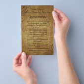 Vintage Antik Swirl Flyer oder Programm (Handgriff)