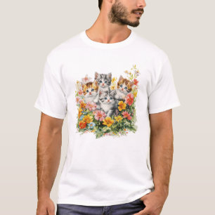 Vintage antikatopische Kätzchen T-Shirt