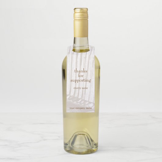 Vintage antikbraun-weiße GolfFundraiser Flaschenanhänger (Auf Flasche)