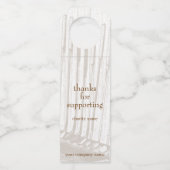 Vintage antikbraun-weiße GolfFundraiser Flaschenanhänger (Vorderseite)