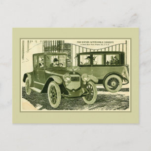 Vintage antike 1918 Haynes Automobil und Postkarte