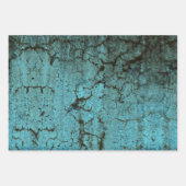 Vintage antike Aquamarine Grüne Textur Grunge Geschenkpapier Set (Vorderseite 2)