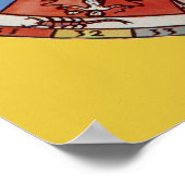 Vintage antike Astrologie, Celestial Zodiac Wheel Poster (Ecke)