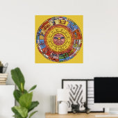 Vintage antike Astrologie, Celestial Zodiac Wheel Poster (Heimbüro)