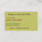 Vintage antike Automobil-Wiederherstellung Visitenkarte (Rückseite)