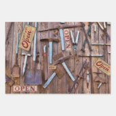 Vintage antike Bauernwerkzeuge Geschenkpapier Set (Vorderseite 3)