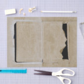 Vintage antike Beige Schwarze Textur Dekoration Seidenpapier (Handwerk)