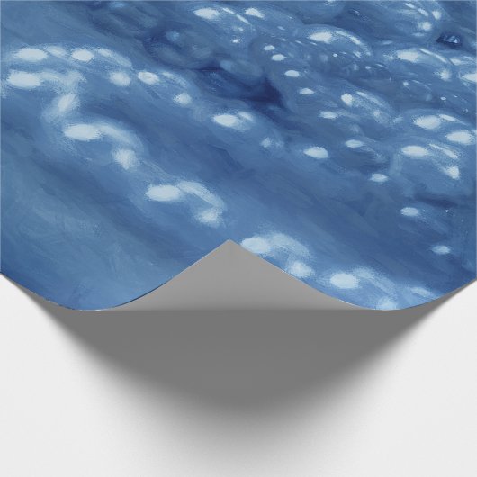 Vintage antike Blaue Perlen Geschenkpapier (Ecke)