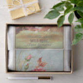 Vintage antike Blume der Wilden Rose Seidenpapier (Geschenk)