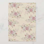 Vintage antike Blumendusche Einladung (Rückseite)