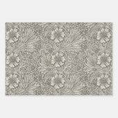 Vintage antike Blumenmuster Kunsthandwerk Geschenkpapier Set (Vorderseite)