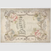 Vintage antike Blumenoper Ephemera Entdeckungsreis Seidenpapier (Vorderseite)