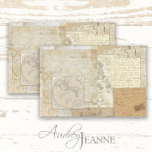 Vintage antike Blumenschrift Ephemera Decoupage