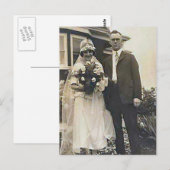 Vintage antike Braut und Groom Romantische Geschen Postkarte (Vorne/Hinten)
