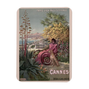    Vintage antike Cannes Reiseanzeige Magnet