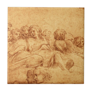 Vintage antike Chor-Engel, die Renaissance Fliese