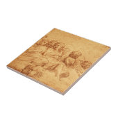 Vintage antike Chor-Engel, die Renaissance Fliese (Seite)