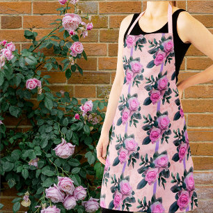 Vintage antike Damaske Rosen Schürze