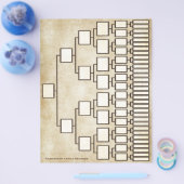 Vintage antike Darstellung Genealogie Flyer (Einzeln)