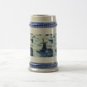 Vintage antike Delft Blue Tile - Windmühle Bierglas (Mittel)