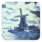 Vintage antike Delft Blue Tile - Windmühle