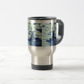 Vintage antike Delft Blue Tile - Windmühle Reisebecher (VorderseiteRechts)