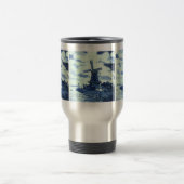Vintage antike Delft Blue Tile - Windmühle Reisebecher (Mittel)