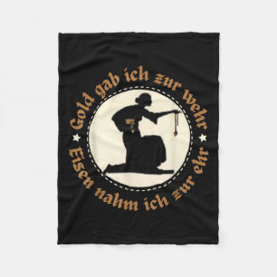 Vintage antike deutsche Gold Emblem Silhouette Quo Fleecedecke