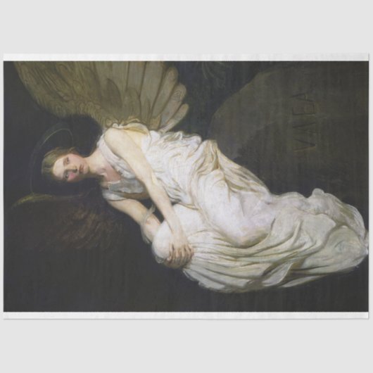 Vintage antike Engel Angela Christliche Entdeckung Seidenpapier (Vorderseite)