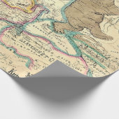 Vintage antike Europakarte Geschenkpapier (Ecke)