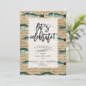 Vintage antike Fische Geburtstagsfeier Einladung (Stehend Vorderseite)