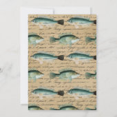 Vintage antike Fische Geburtstagsfeier Einladung (Rückseite)