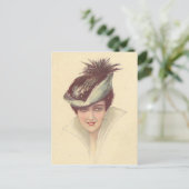 Vintage antike Flansche, Frauenportraits, Postkarte (Stehend Vorderseite)