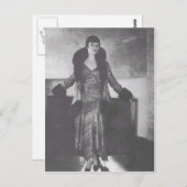 Vintage antike Flapper-Portraits, Illustrat Postkarte (Vorne/Hinten)