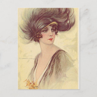 Vintage Antike Flappers, Portraits of Women, Postkarte