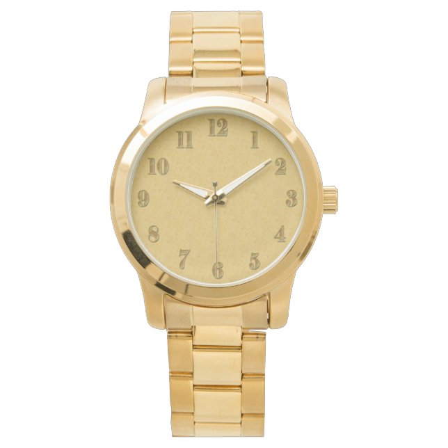 Vintage antike florale Barock-Wirbel Armbanduhr (Vorderseite)