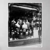 Vintage antike französische Friseursalon Poster (Vorne)