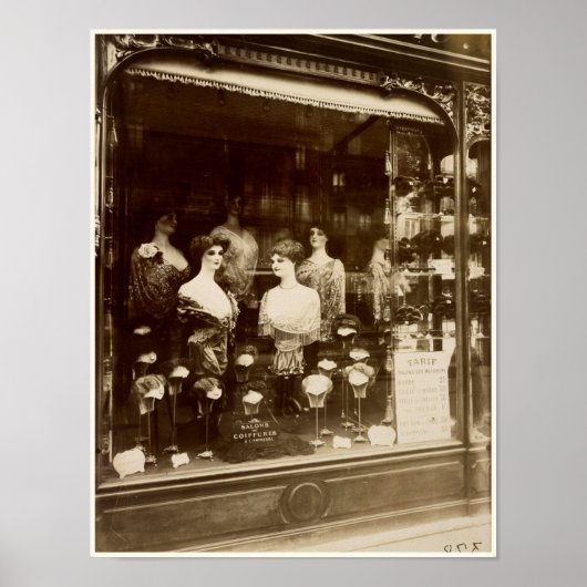 Vintage antike französische Friseursalon Poster (Vorne)