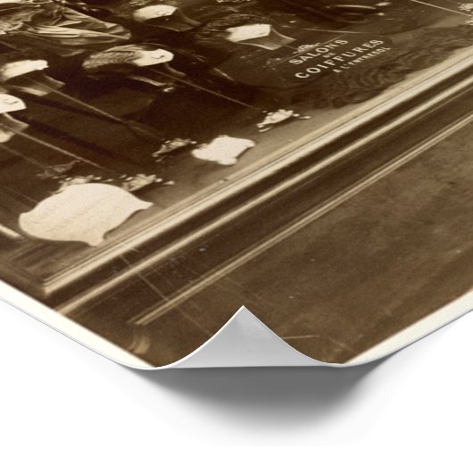 Vintage antike französische Friseursalon Poster (Ecke)