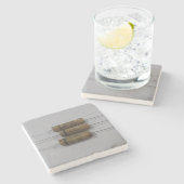 Vintage antike Funkkapelle Stone Untersetzer (Seitenansicht)