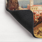 Vintage antike Gärten Italiens Florenz Boboli Mousepad (Ecke)