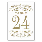 Vintage antike Goldhochzeit Blühend Tischnummer (Vorderseite)